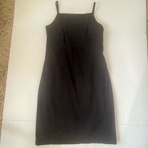 Brooks cotton blend knee length perfect black dress size 6 great condition